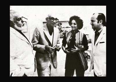 1971 | Con la actriz Irma Roy, el crítico Osiris Chierico y el galerista José Cipolla - Galería Joraci - Mar del Plata
