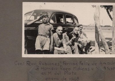 1948 | Con los escritores Raúl Rubianes y Horacio Rega Molina - Mar del Plata