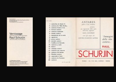 1961 | Catálogos de exposiciones de Schurjin en Europa